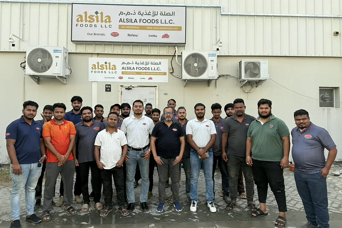 Alsila Foods team at the Ajman facility